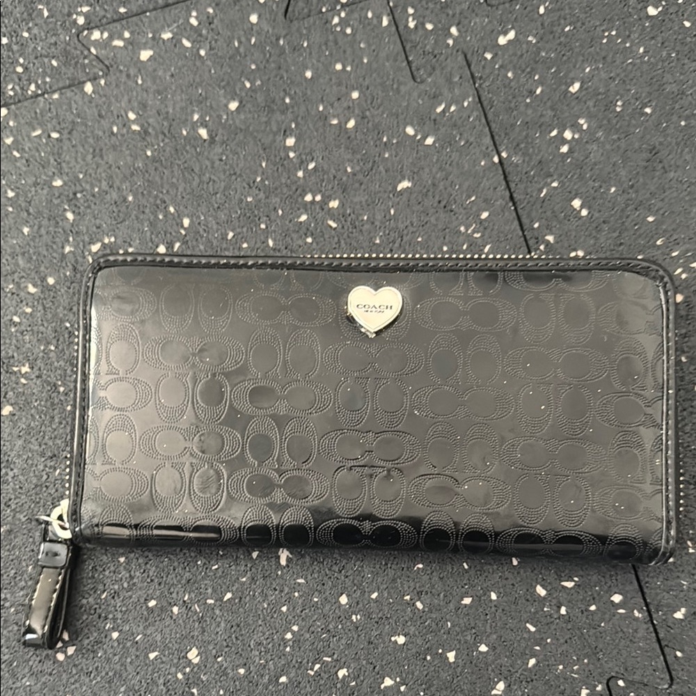 Coach Black Embossed Wallet